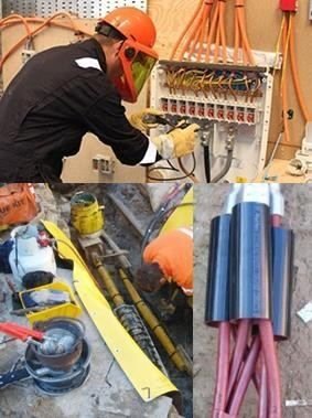 SS Technologies engineer at work on an electrical panel